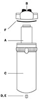 60/90/150 Standard Cubic Feet per Minute (scfm) Coalescing High Flow Food Grade Separators - Replacement Parts
